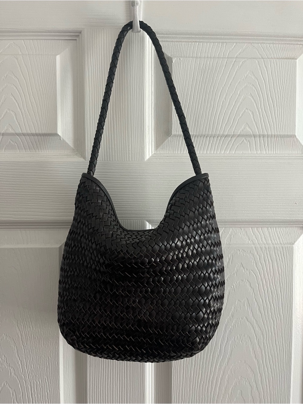 Madewell Signature Woven Leather Shoulder Bag Coffee Bean - Picture 2 of 4